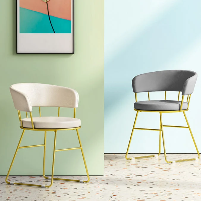 Sedie laterali imbottite scandinave Sedie con schienale aperto senza braccioli Clearhalo