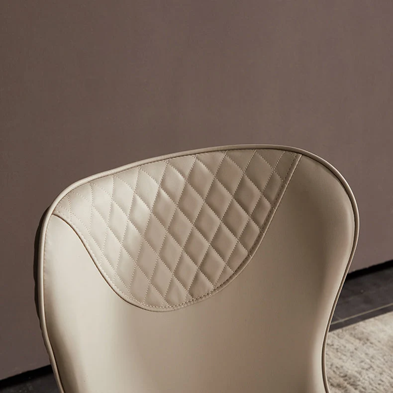 Sedie laterali imbottite Sedia con schienale massiccio senza braccioli stile scandinavo Clearhalo