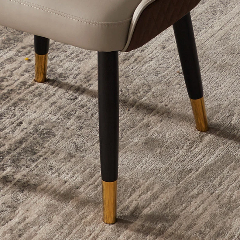 Sedie laterali imbottite Sedia con schienale massiccio senza braccioli stile scandinavo Clearhalo