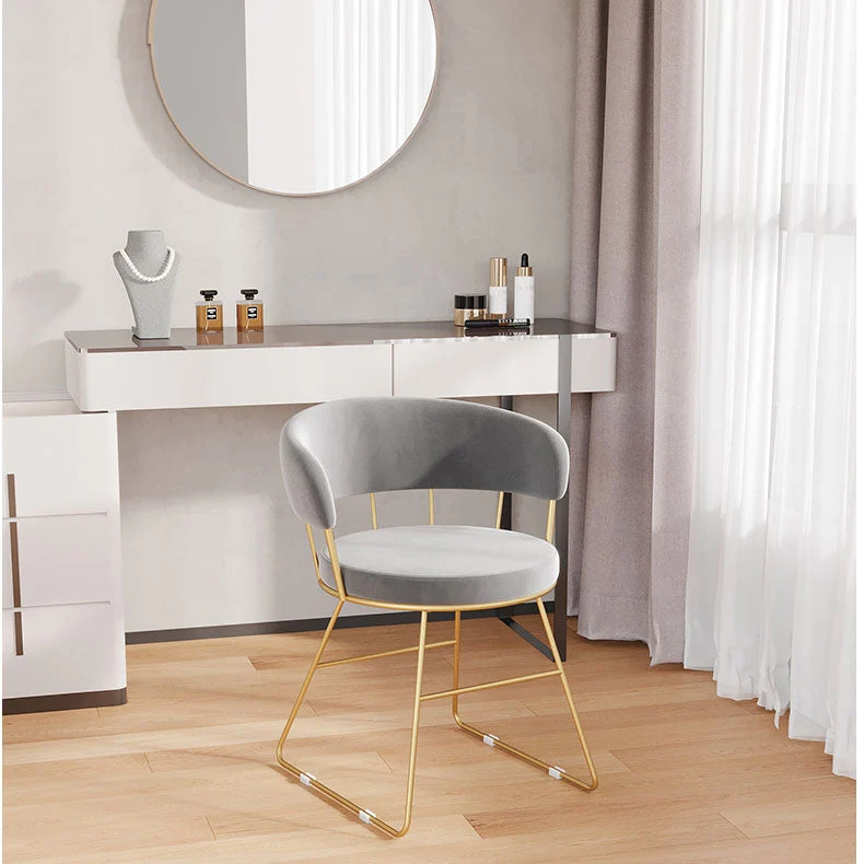 Sedie laterali imbottite Sedia da pranzo laterale stile scandinavo con schienale aperto Clearhalo