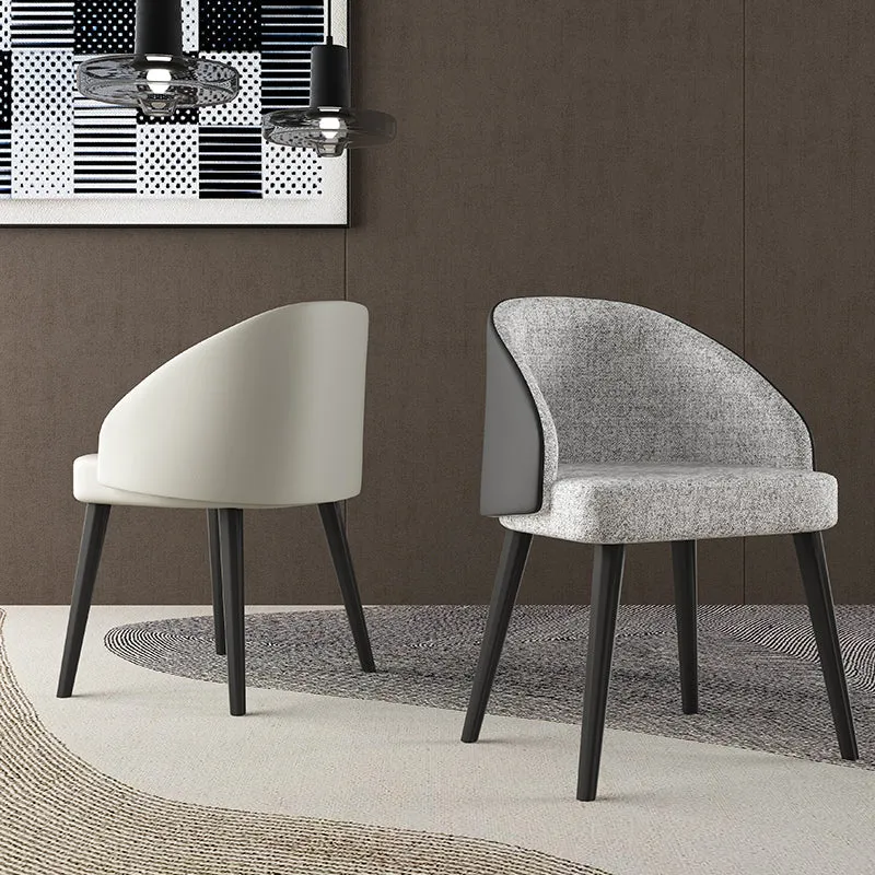 Sedie laterali imbottite senza braccioli per sala da pranzo moderna legno per uso domestico Clearhalo