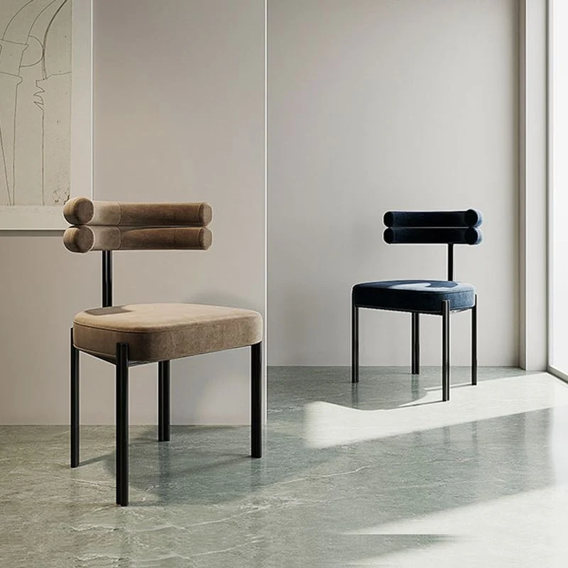 Sedie laterali imbottite stile moderno Sedia laterale da pranzo con schienale aperto Clearhalo