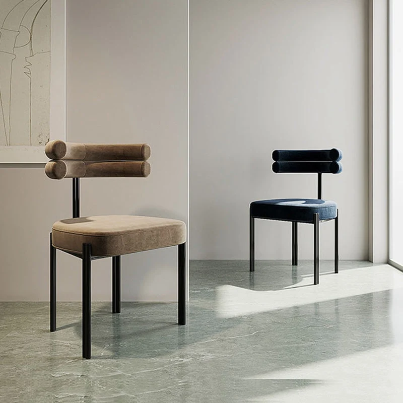 Sedie laterali imbottite stile moderno Sedia laterale da pranzo con schienale aperto Clearhalo