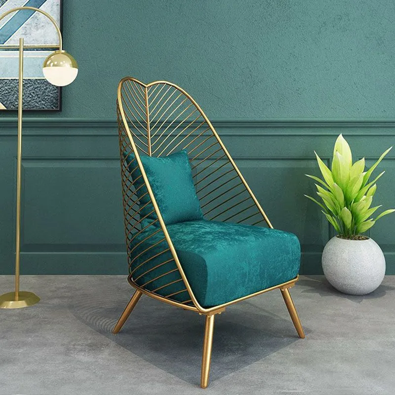 Sedie laterali imbottite stile scandinavo Sedia laterale con schienale aperto Clearhalo
