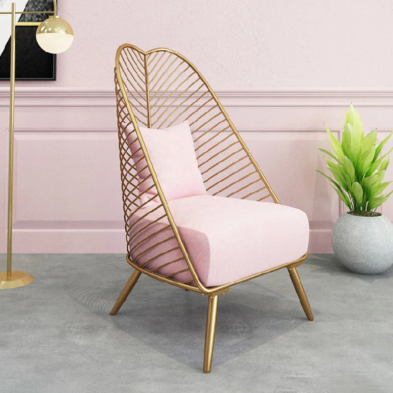 Sedie laterali imbottite stile scandinavo Sedia laterale con schienale aperto Clearhalo