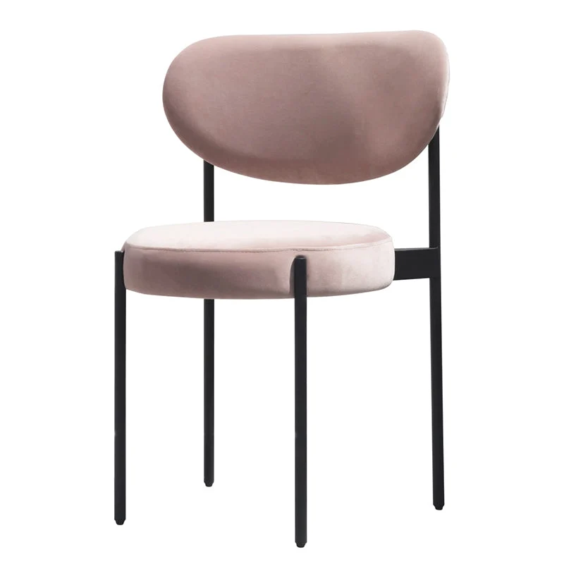 Sedie laterali imbottite stile scandinavo Sedia laterale da pranzo con schienale aperto per la casa Clearhalo