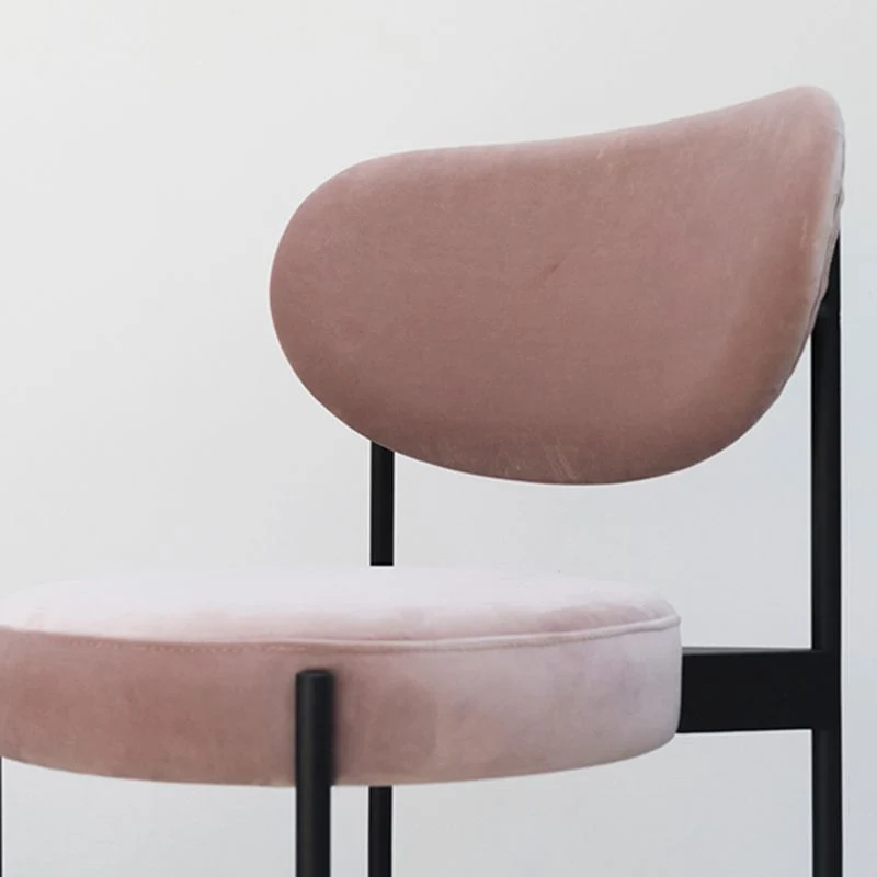 Sedie laterali imbottite stile scandinavo Sedia laterale da pranzo con schienale aperto per la casa Clearhalo