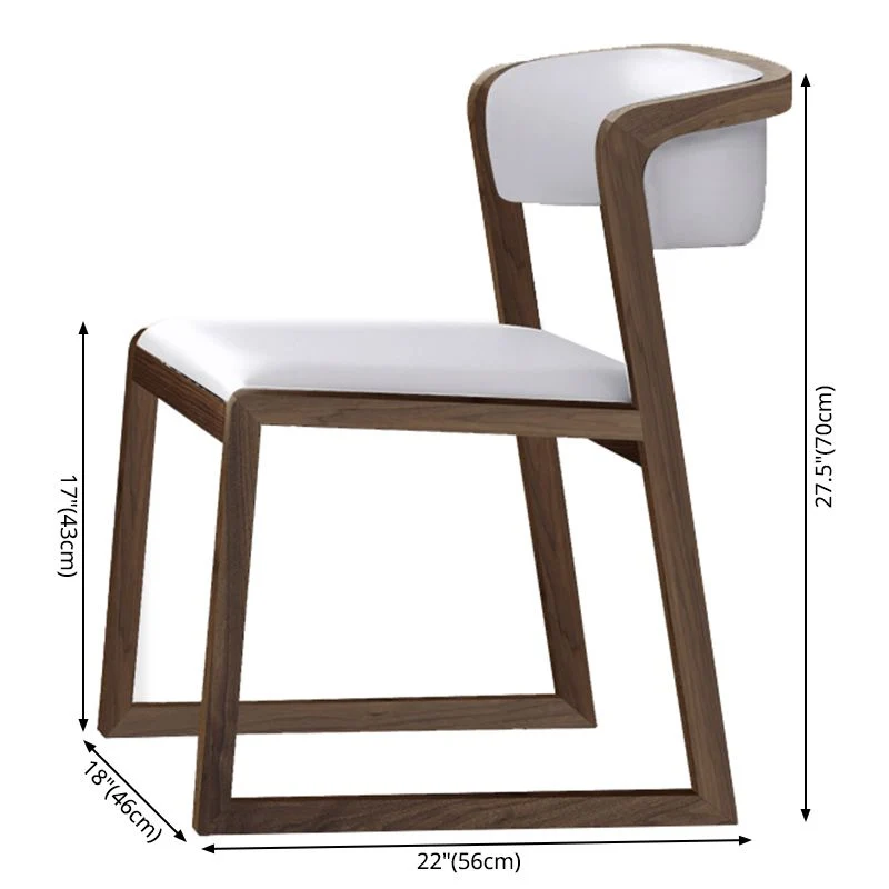 Sedie laterali imbottite stile scandinavo Sedia laterale da pranzo con schienale aperto per uso domestico Clearhalo