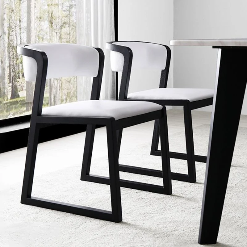 Sedie laterali imbottite stile scandinavo Sedia laterale da pranzo con schienale aperto per uso domestico Clearhalo