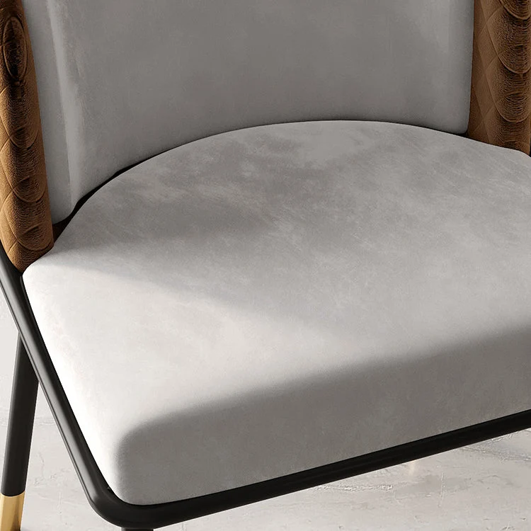 Sedie laterali imbottite stile scandinavo Sedie da pranzo senza braccioli con schienale massiccio per la casa Clearhalo