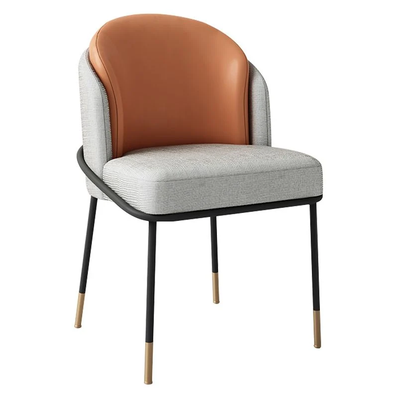 Sedie laterali imbottite stile scandinavo Sedie da pranzo senza braccioli con schienale massiccio per la casa Clearhalo