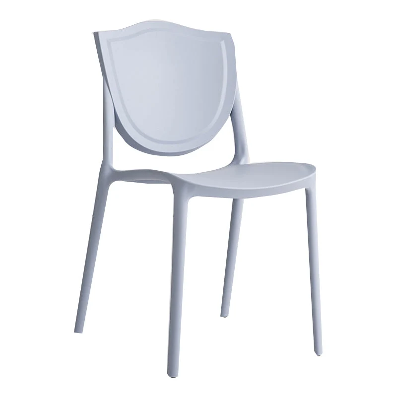 Sedie laterali nordiche senza braccioli Sedie con schienale aperto con gambe plastica per uso domestico Clearhalo