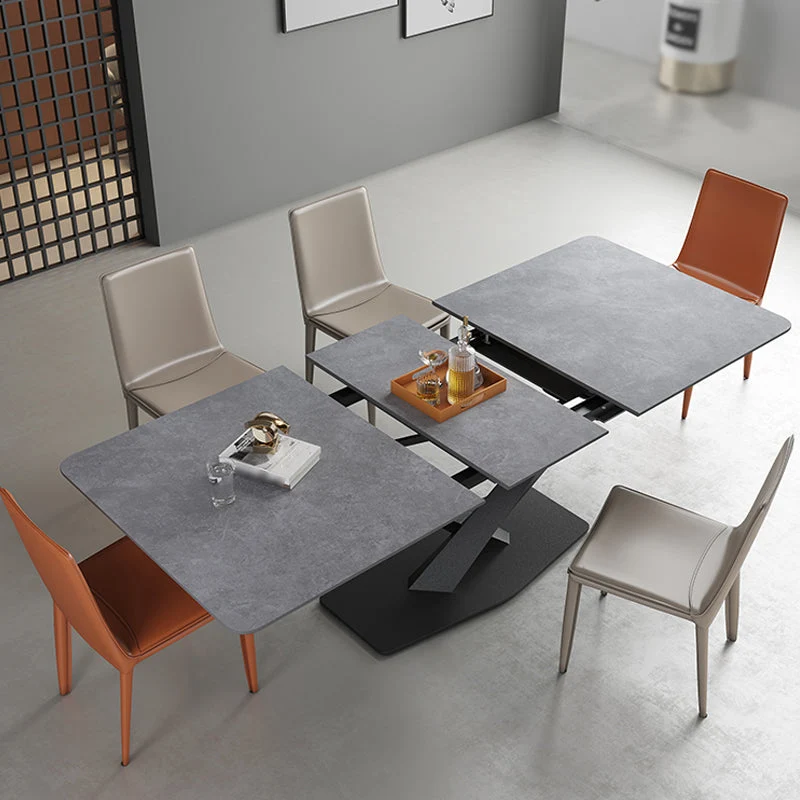 Sedie laterali per sala da pranzo glamour Sedie da pranzo senza braccioli pelle per la casa Clearhalo