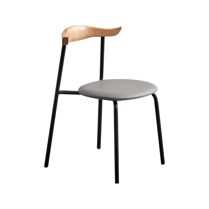 Sedie laterali da pranzo con schienale aperto dal design contemporaneo Sedie da pranzo pelle per la casa Clearhalo