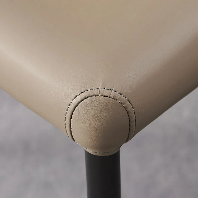 Sedie laterali da pranzo dal design industriale con schienale massiccio Sedie da pranzo ecopelle Clearhalo