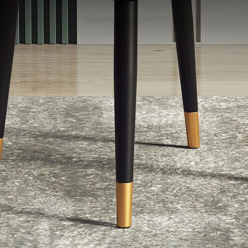 Sedie laterali da pranzo dal design scandinavo con schienale massiccio Sedia da pranzo laterale pelle Clearhalo