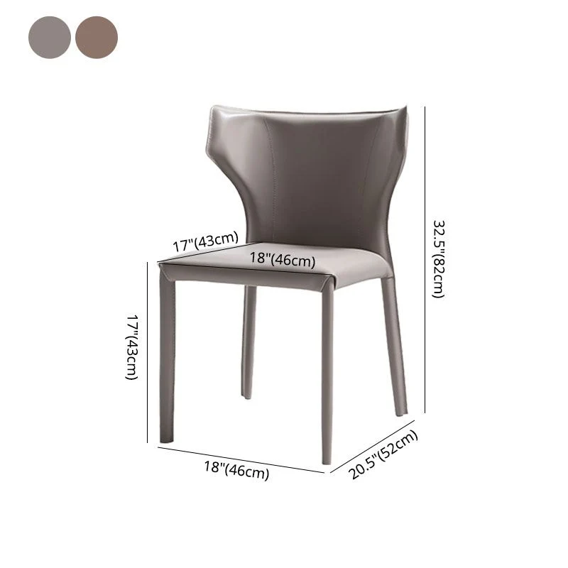 Sedie laterali da pranzo industriali metallo Sedia laterale con schienale alto per sala da pranzo (set di 2) Clearhalo
