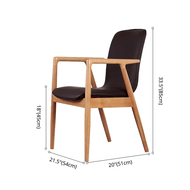 Sedie laterali da pranzo legno Sedia da pranzo Parsons stile moderno, larghezza 21 pollici Clearhalo