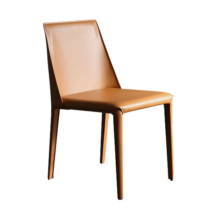 Sedie laterali da pranzo pelle contemporanea Sedia con schienale solido senza braccioli Clearhalo