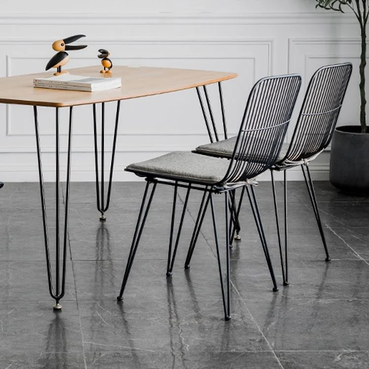 Sedie laterali da pranzo senza braccioli con schienale aperto e design contemporaneo Clearhalo