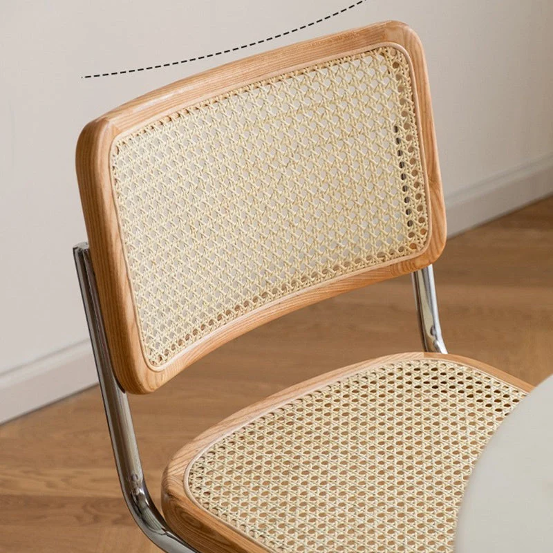 Sedie laterali da pranzo senza braccioli metallo con schienale aperto stile industriale per la casa Clearhalo