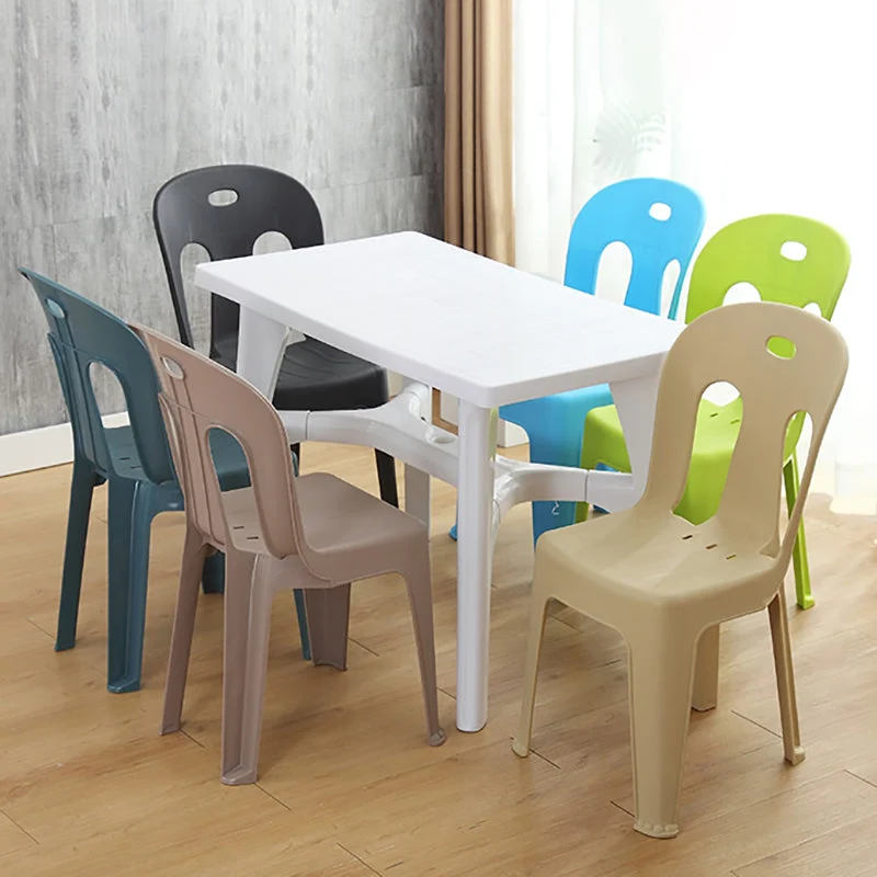 Sedie laterali da pranzo senza braccioli plastica dal design moderno Sedie laterali con schienale doghe per uso domestico...