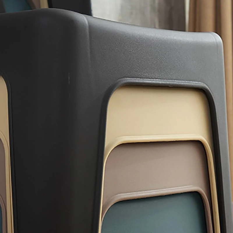 Sedie laterali da pranzo senza braccioli plastica dal design moderno Sedie laterali con schienale doghe per uso domestico...