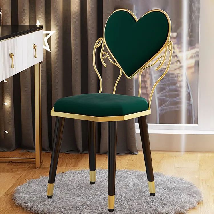 Sedie laterali da pranzo tessuto dal design nordico Sedia laterale con schienale aperto per la casa Clearhalo