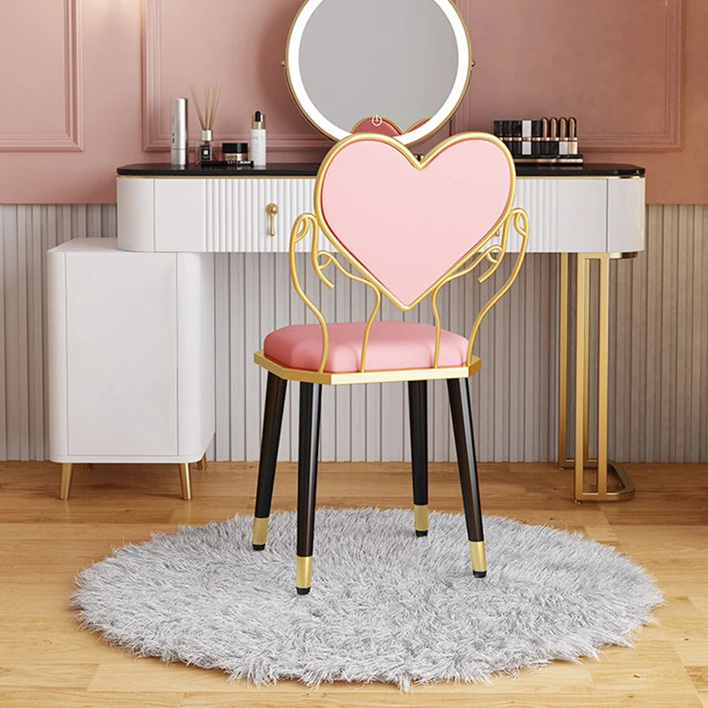 Sedie laterali da pranzo tessuto dal design nordico Sedia laterale con schienale aperto per la casa Clearhalo