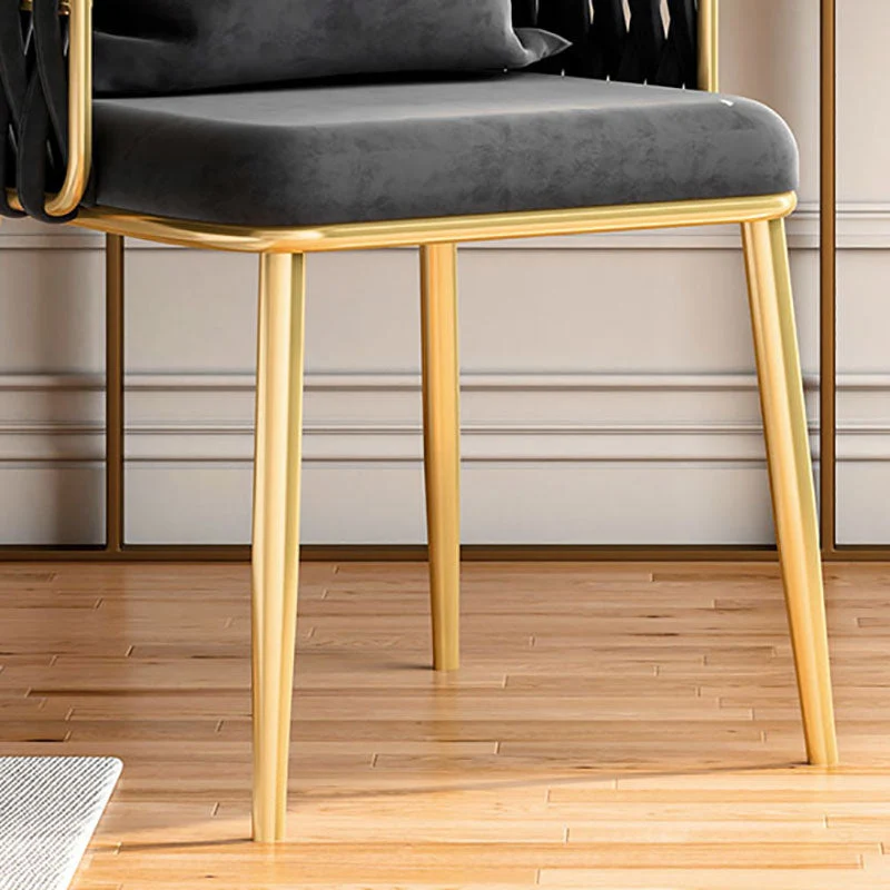 Sedie laterali da pranzo tessuto dal design scandinavo Sedia laterale da pranzo con schienale massiccio Clearhalo