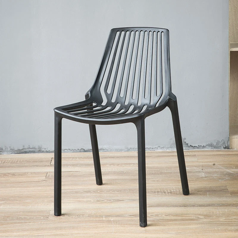 Sedie laterali senza braccioli stile nordico Sedia plastica con 4 gambe per uso domestico Clearhalo
