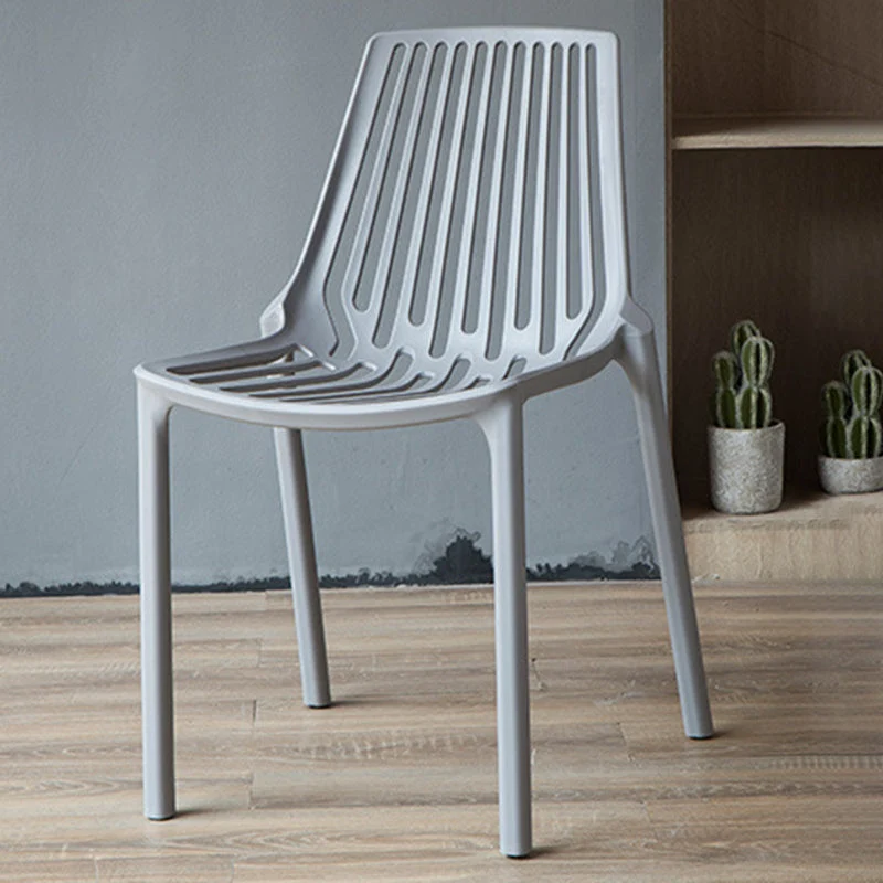 Sedie laterali senza braccioli stile nordico Sedia plastica con 4 gambe per uso domestico Clearhalo