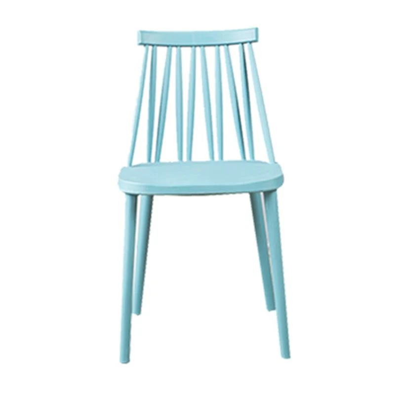 Sedie laterali senza braccioli stile nordico Sedia con schienale doghe e gambe plastica per uso domestico Clearhalo