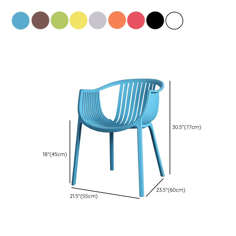 Sedie laterali stile nordico Sedia laterale Windsor con gambe plastica per cucina Clearhalo