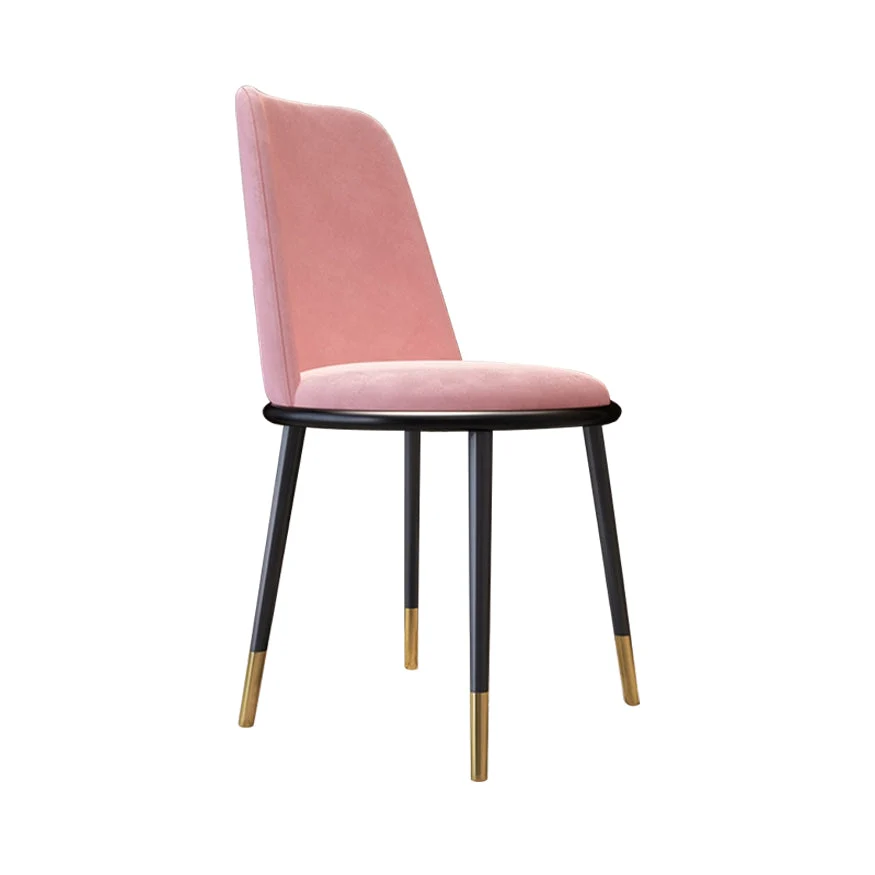 Sedie laterali stile nordico Sedie senza braccioli con gambe metallo per cucina Clearhalo