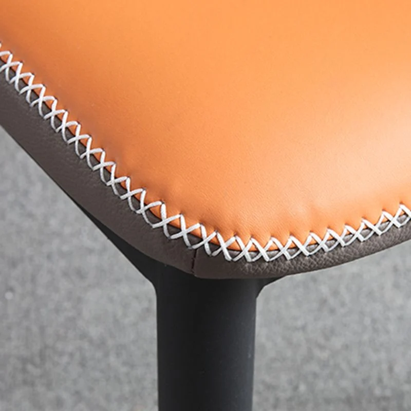 Sedie laterali Wingback Sedie da pranzo senza braccioli da cucina ecopelle Clearhalo