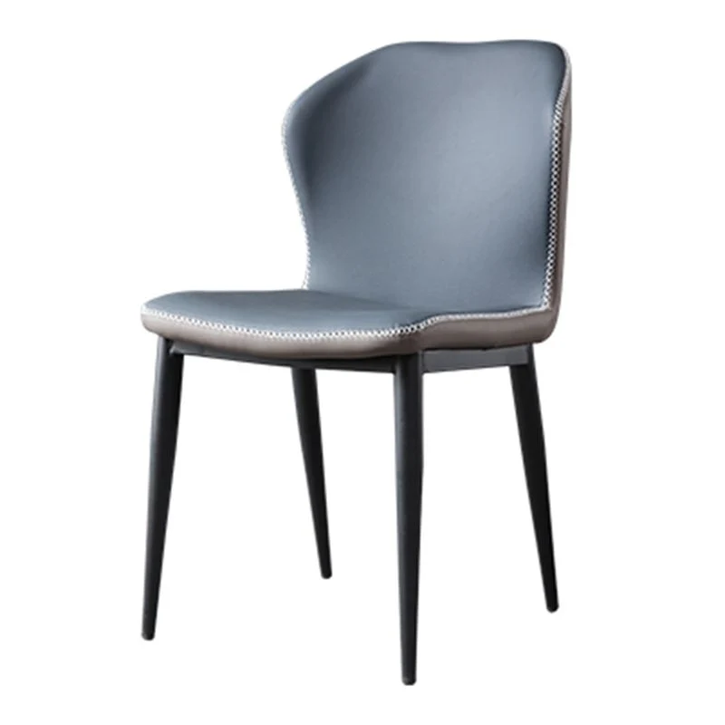 Sedie laterali Wingback Sedie da pranzo senza braccioli da cucina ecopelle Clearhalo