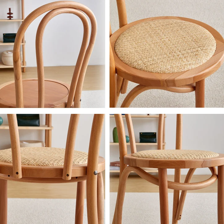 Sedie legno di faggio stile contemporaneo Sedie da pranzo da cucina sul retro Windsor Clearhalo