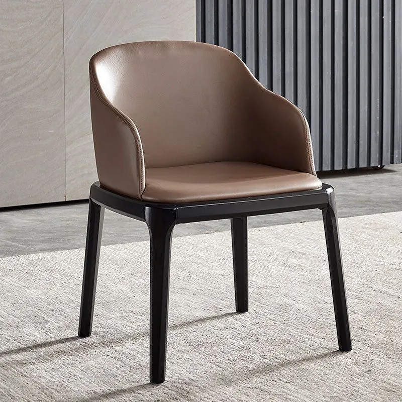 Sedie legno di frassino stile glamour Poltrona da sala da pranzo con schienale massiccio per cucina Clearhalo