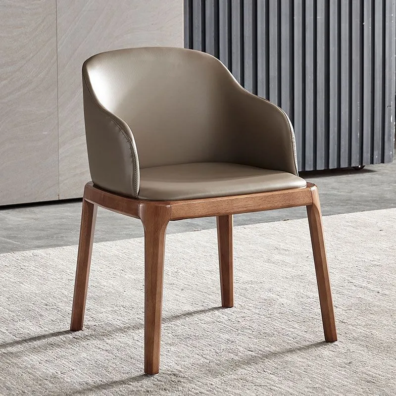 Sedie legno di frassino stile glamour Poltrona da sala da pranzo con schienale massiccio per cucina Clearhalo