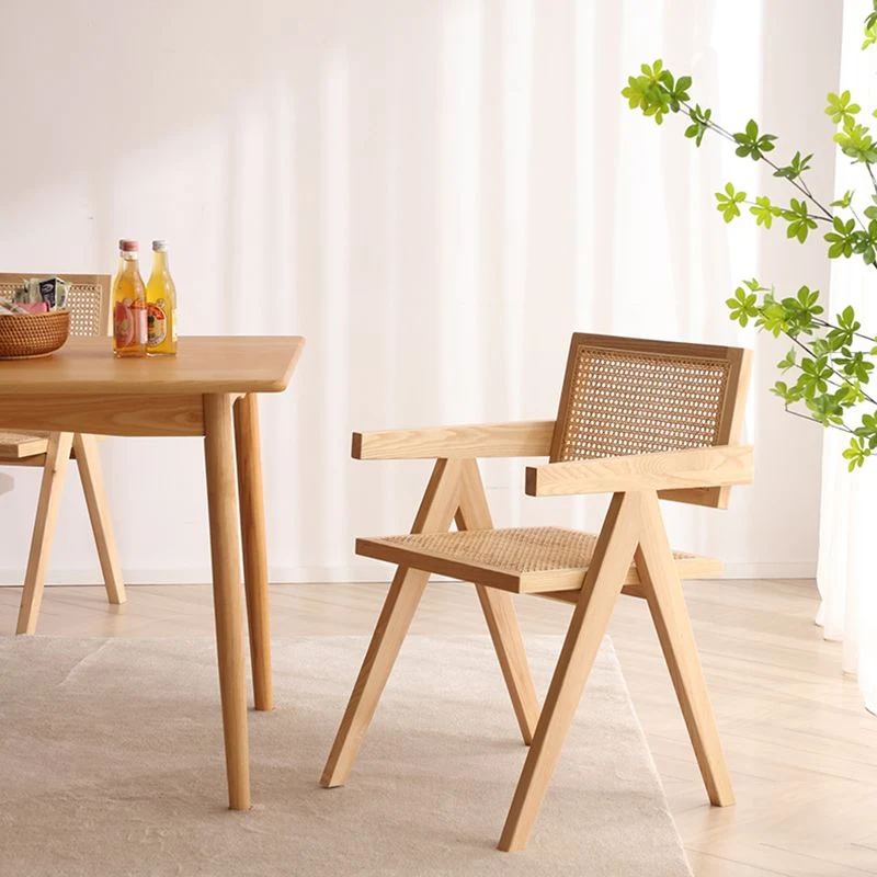 Sedie legno di quercia stile moderno, cucina, sala da pranzo, poltrona con schienale aperto Clearhalo