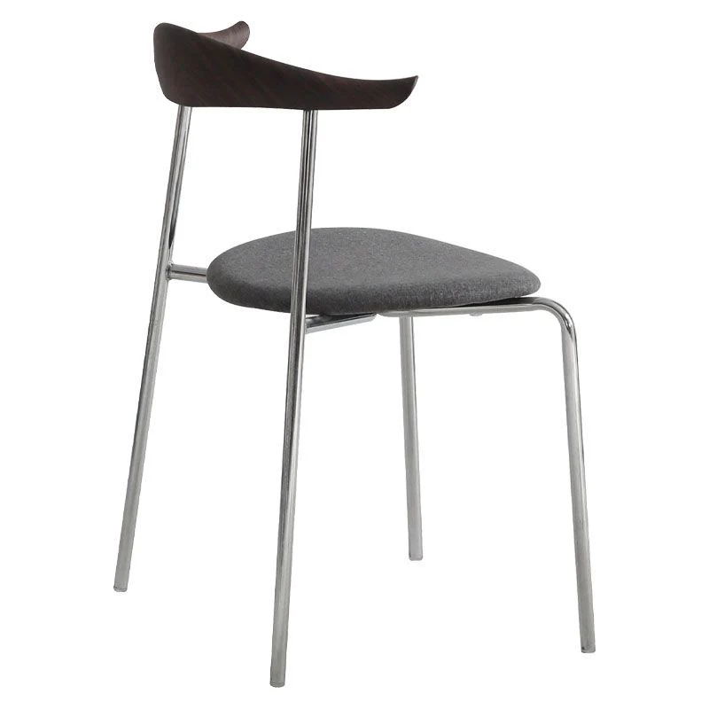 Sedie metallo stile industriale Sedie da pranzo con schienale aperto senza braccioli per cucina Clearhalo