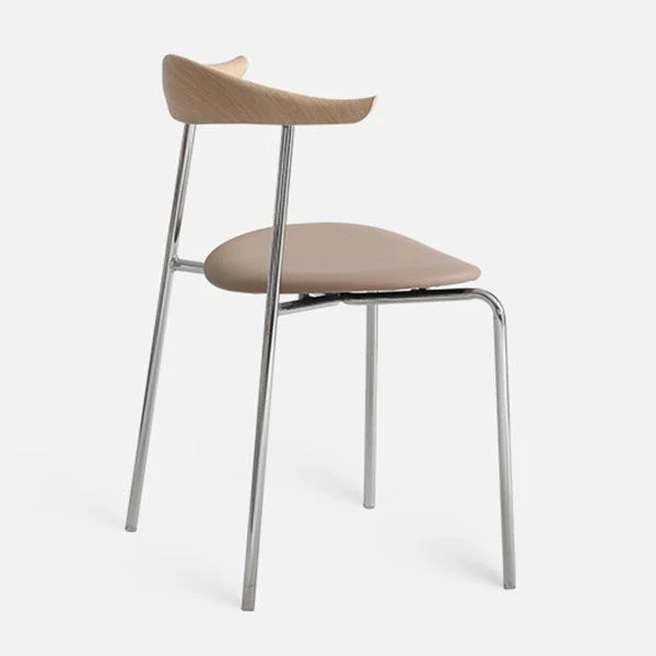 Sedie metallo stile industriale Sedie da pranzo con schienale aperto senza braccioli per cucina Clearhalo