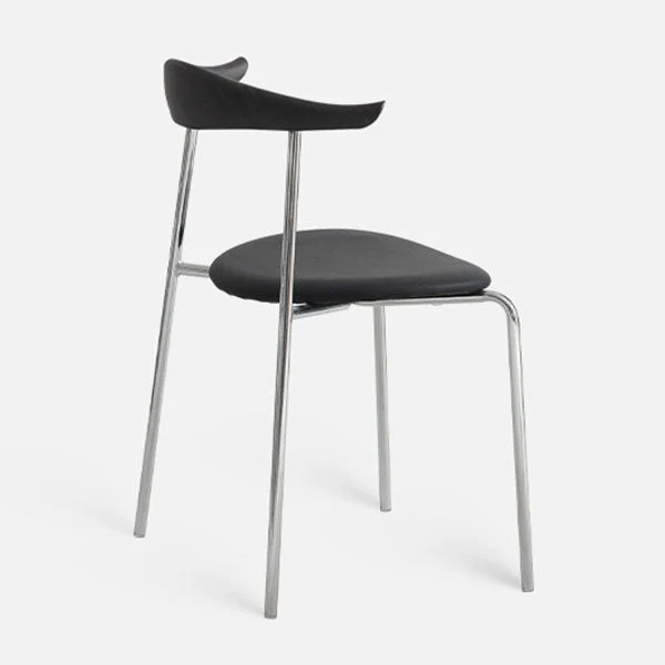 Sedie metallo stile industriale Sedie da pranzo con schienale aperto senza braccioli per cucina Clearhalo