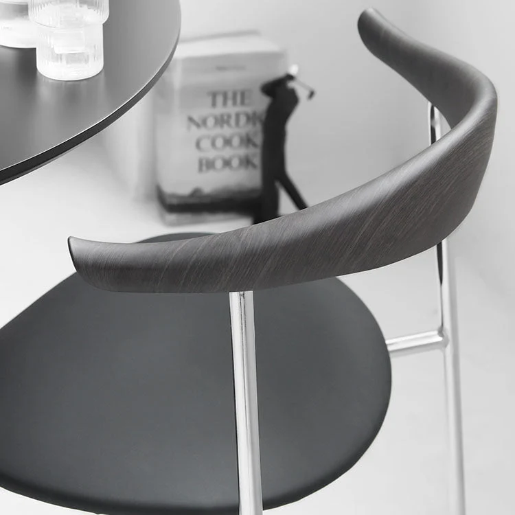 Sedie metallo stile industriale Sedie da pranzo con schienale aperto senza braccioli per cucina Clearhalo