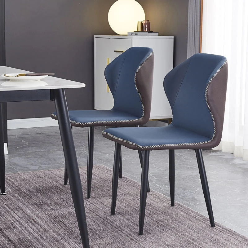 Sedie metallo stile moderno Sedia per sala da pranzo da cucina laterale con schienale laterale Clearhalo