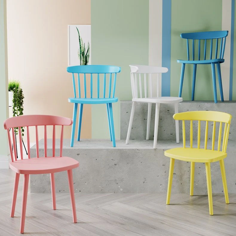 Sedie moderne acrilico per interni ed esterni Sedia da pranzo Windsor Clearhalo