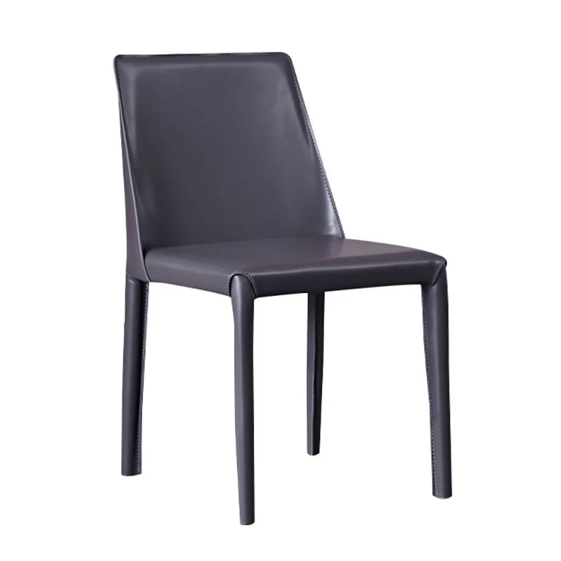 Sedie moderne pelle per interni ed esterni, sedia con schienale solido Clearhalo
