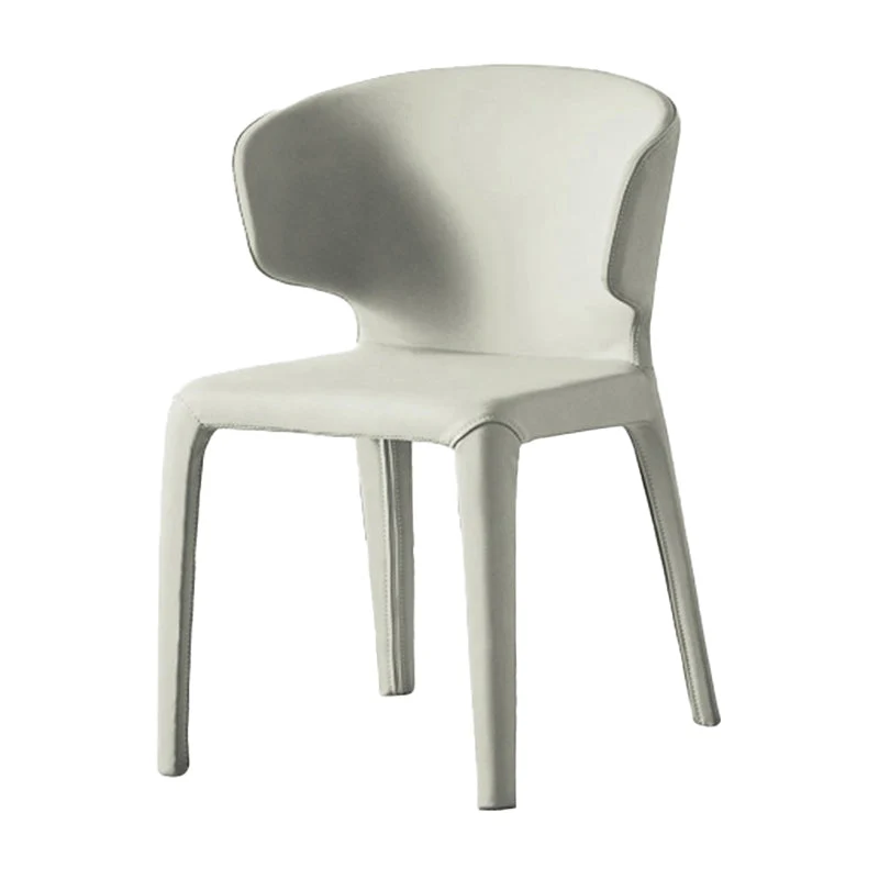 Sedie moderne per sala da pranzo per interni ed esterni Sedie da pranzo ecopelle senza braccioli Clearhalo