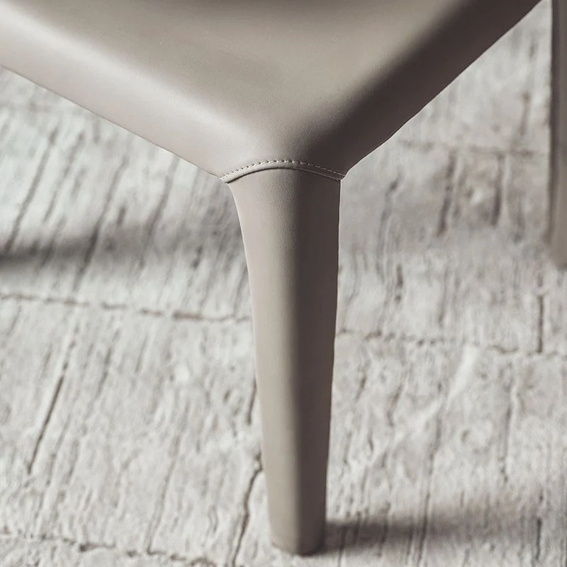 Sedie moderne per sala da pranzo per interni ed esterni Sedie da pranzo ecopelle senza braccioli Clearhalo